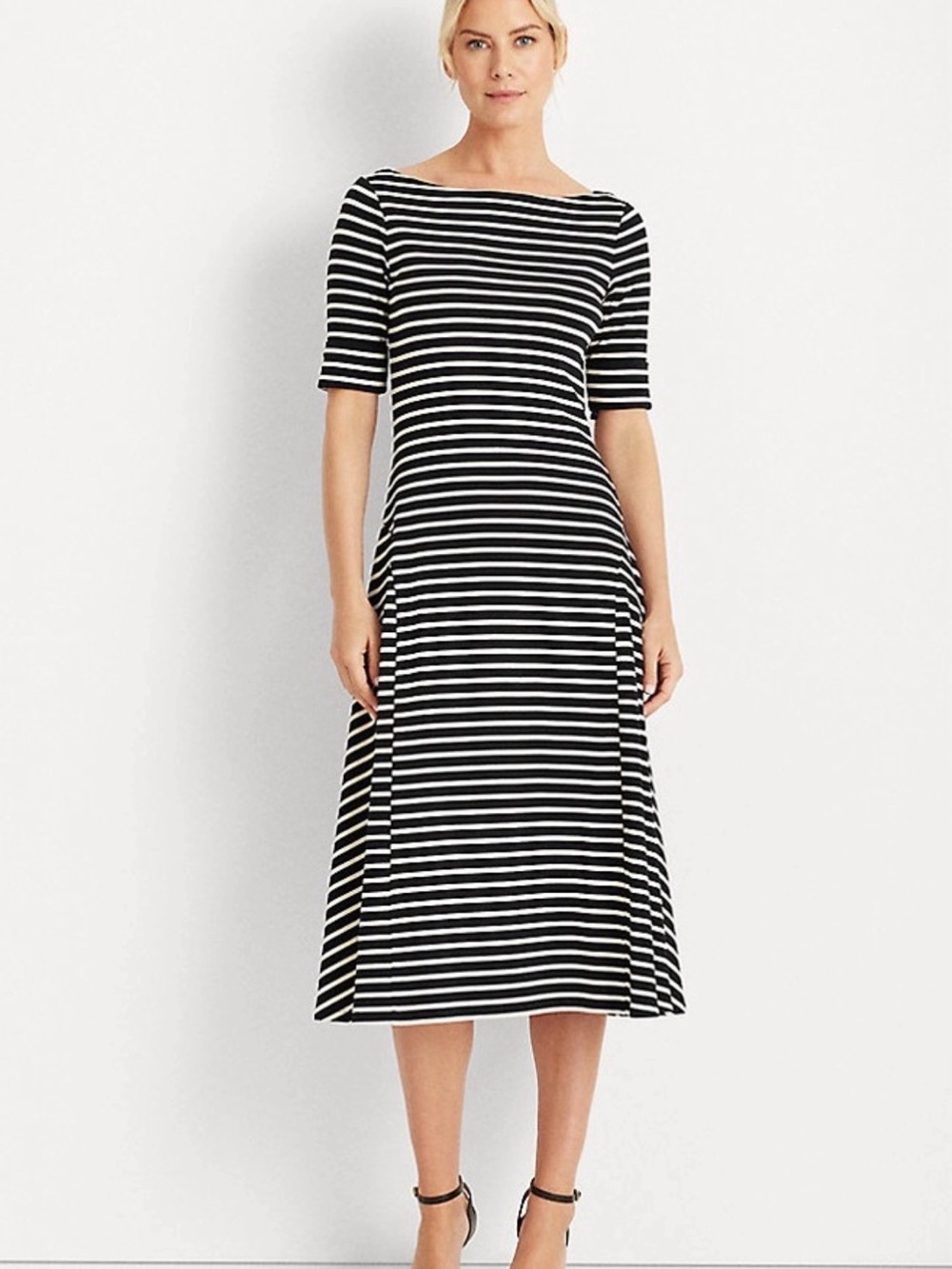 Ralph Lauren Black & White Striped Women’s Maxi Dress - Picture 4 of 4